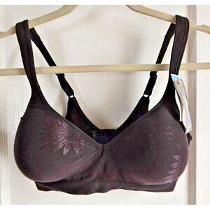 NWT Bali Comfort Revolution‎ Women`s  lined Wirefree black Bra 38C